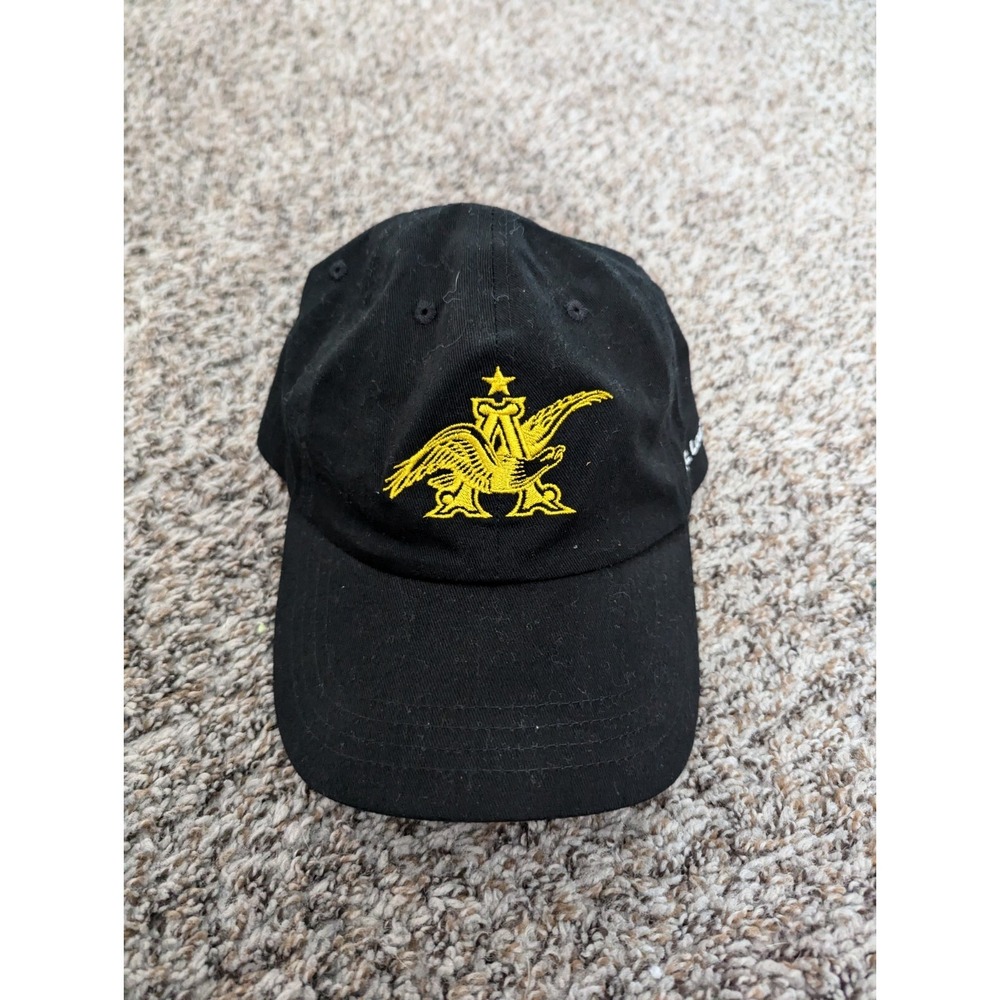 Anheuser Busch Beer St Louis Brewery Cap‎ - Black StrapBack Hat - One Size